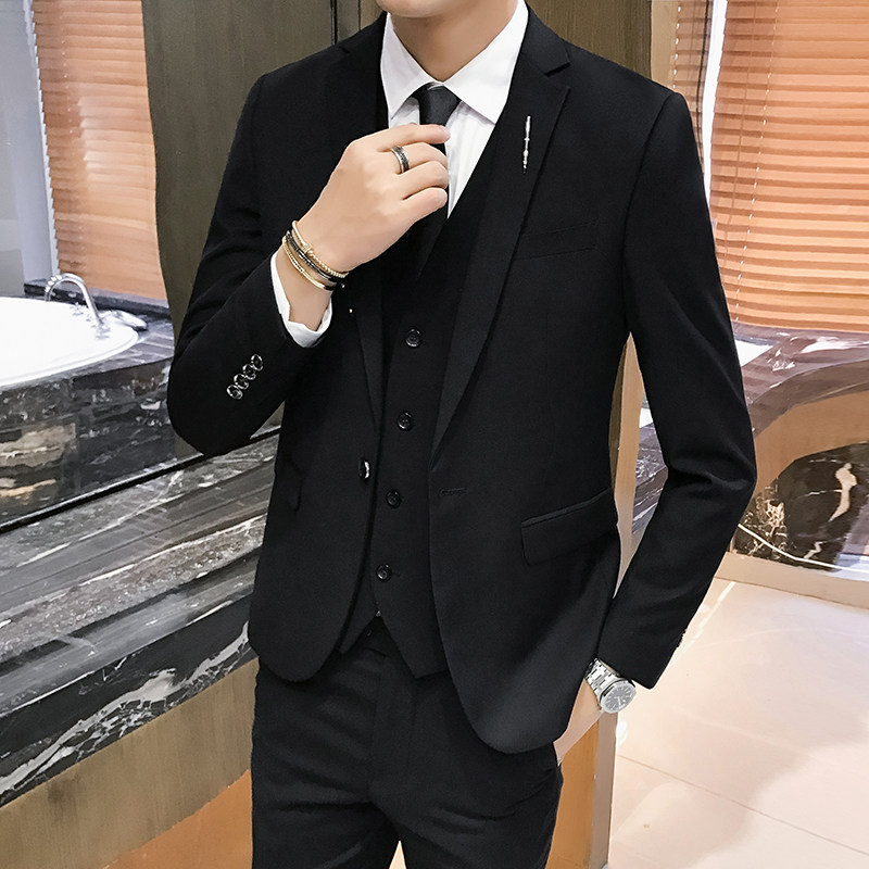 纯色商务西服套装青年男生上班休闲,男装西服套装,星座507-2（原305A）