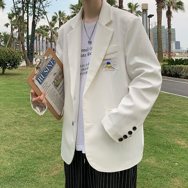 春季西装外套男款韩版潮流网红痞帅小西服男宽松上衣大码XF901,男装西服,星座507-2（原305A）
