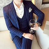 2022年潮流西服休闲男士商务竖条纹商务西装305A-XF20P265单排扣，男装西服套装，星座507-2（原305A）