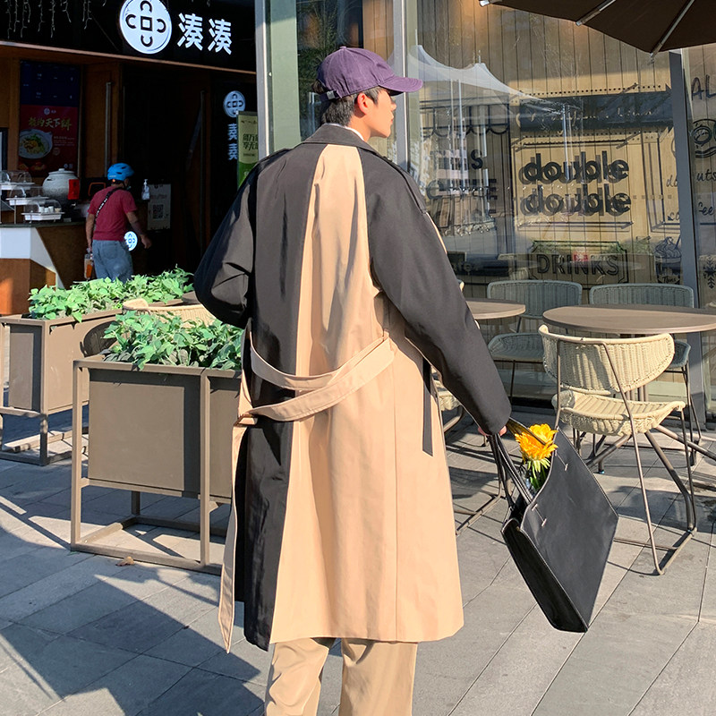 秋季男士中长款风衣韩版帅气雅痞过膝大衣英伦风外套潮F812,男装风衣,星座507-2（原305A）