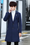 风衣外套2021秋冬日系英伦韩版修身中长款毛呢大衣男风衣F709/，男装毛呢大衣，星座507-2（原305A）