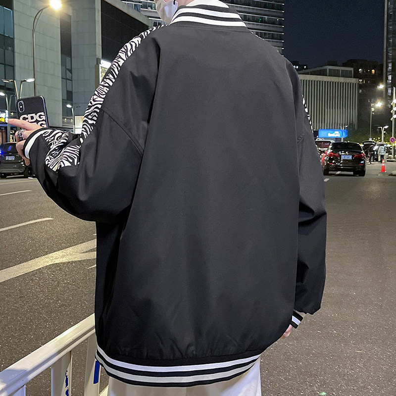 秋冬港风棒球服宽松情侣装男外套夹克青少年100%聚酯纤维J,男装夹克,星座507-2（原305A）