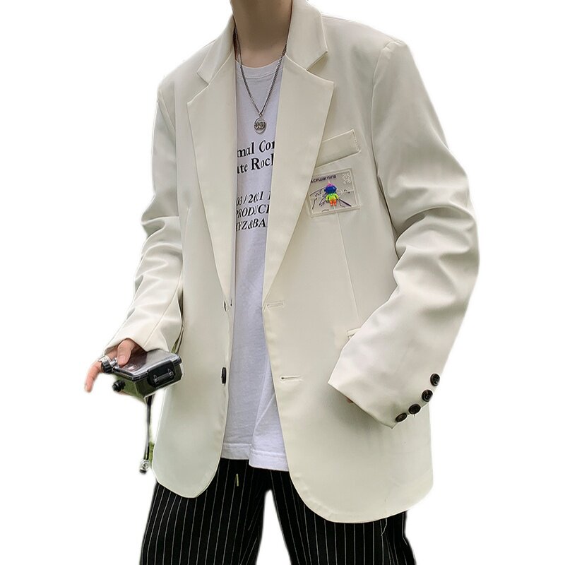 春季西装外套男款韩版潮流网红痞帅小西服男宽松上衣大码XF901,男装西服,星座507-2（原305A）