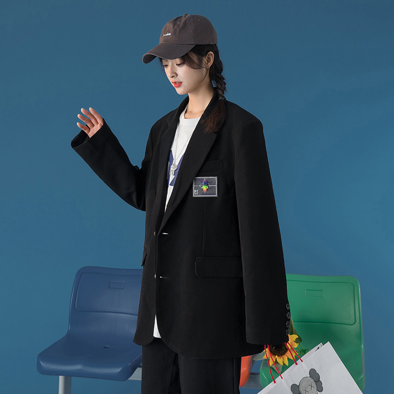 中性小西纯色休闲班服炸街痞帅西装男套装小西服XF901/,女装西装,星座507-2（原305A）