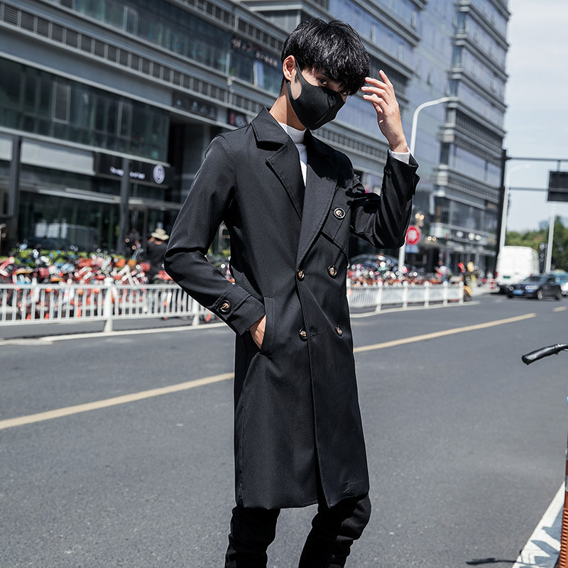 新款中长款外套男秋季学生中长款风衣韩版男装风衣男服F802P110,男装风衣,星座507-2（原305A）