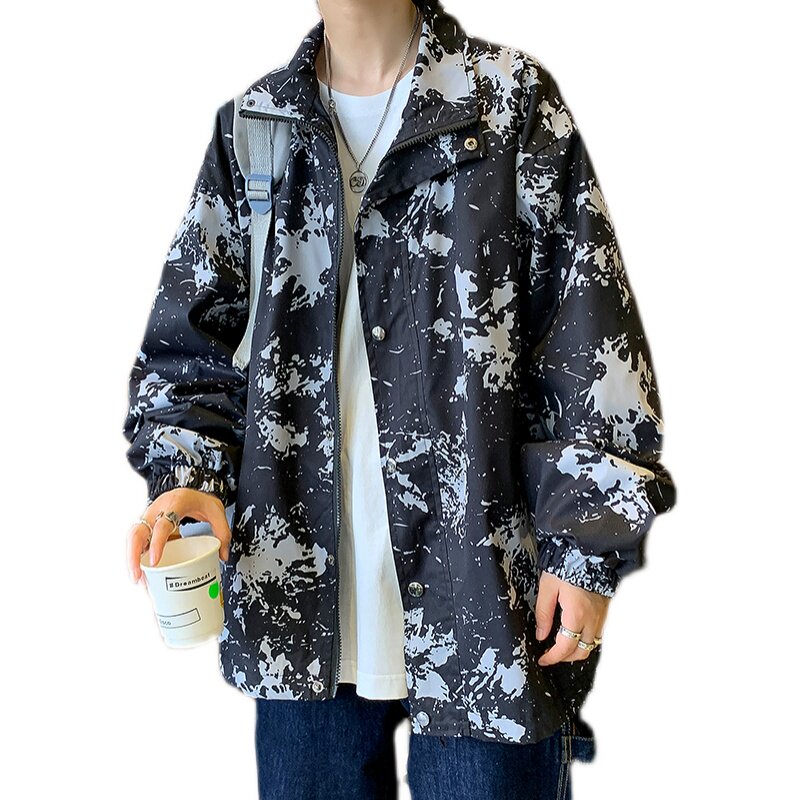 夹克男港风百搭宽松潮牌衣服秋季ins潮流痞帅风外套305A-J,男装夹克,星座507-2（原305A）