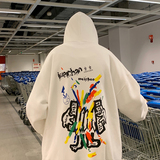 加绒加厚新款男女休闲连帽卫衣港风宽松套头外套袋鼠兜W413P40，男装卫衣，星座507-2（原305A）