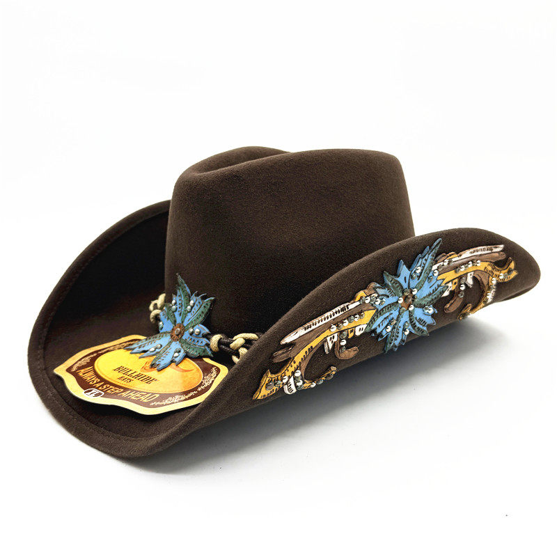 美国西部牛仔帽1949年老牌BULLHIDE 博海特男女羊毛毡定型牛仔帽