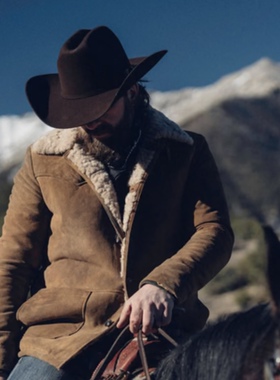 现货STETSON斯泰森经典款美国原产SKYLINE6X兔毛混海狸西部牛仔帽