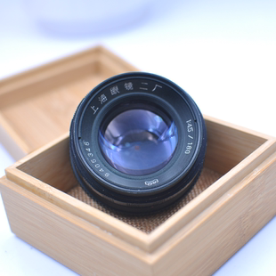 绝版收藏手绘上海眼镜二厂180 F4.5座机镜头 海鸥前身 品相不错