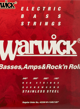 握威Warwick不锈钢42200红牌42301电贝司Bass贝斯4弦5弦套弦琴弦
