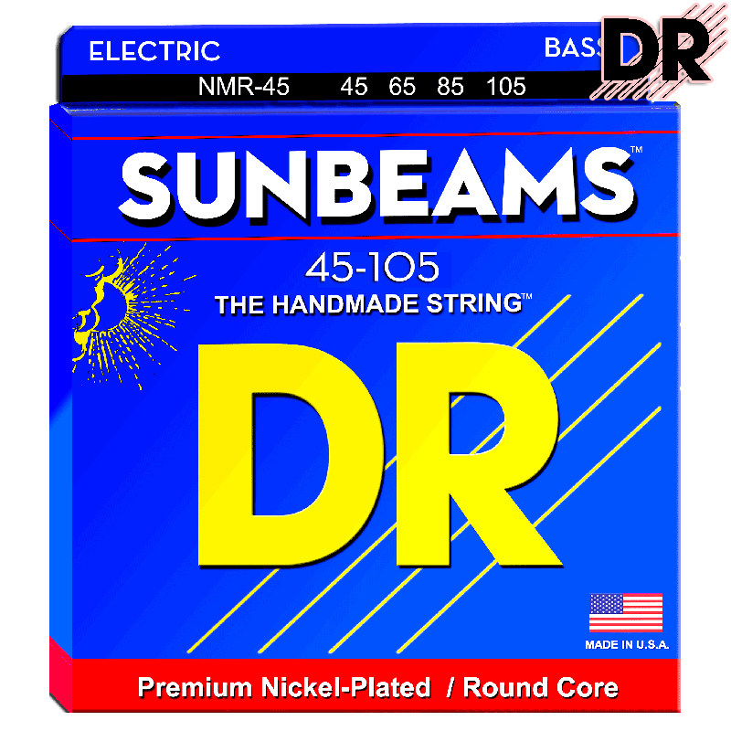 美国迪罗DR SUNBEAMS镀镍镀膜NMR-45电贝司BASS贝斯4弦5弦6弦琴弦