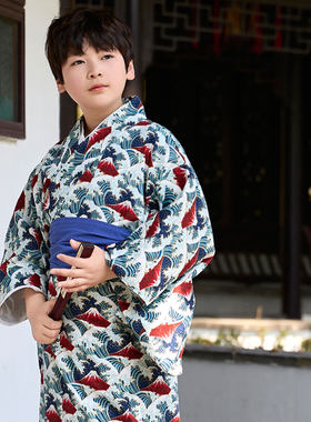 2025新款日本儿童和服浴衣男童日式浴衣春夏春季夏季男式