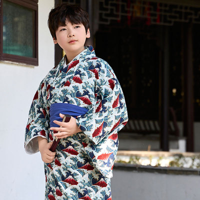 2025新款日本儿童和服浴衣男童日式浴衣春夏春季夏季男式