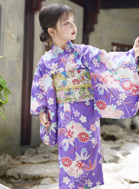 和服女童和服儿童日式浴衣儿童樱花拍照小孩服童春夏春季夏季