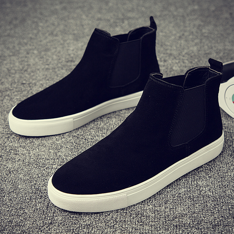 男鞋秋冬2025新款切尔西马丁靴黑武士高帮雪地棉鞋休闲皮鞋子男潮