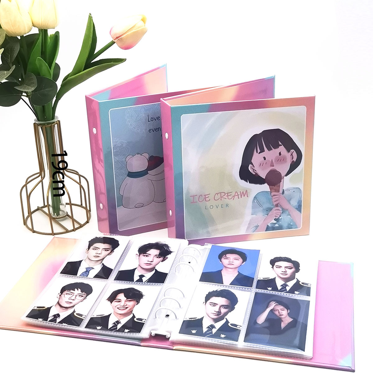 封面订制3寸相册6孔小A5镭射4宫格小卡册追星周边纸质爱豆收纳册