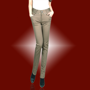 长裤 酷朵女裤 子休闲裤 显瘦女裤 梅鸿1219 通勤高腰春秋弹力铅笔裤