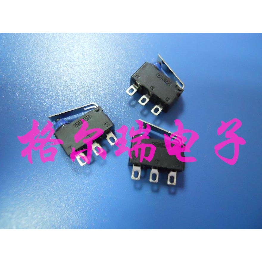 进口日本欧姆龙D2HW 汽车门锁微动开关3脚 IP67防水车载轻触 带柄