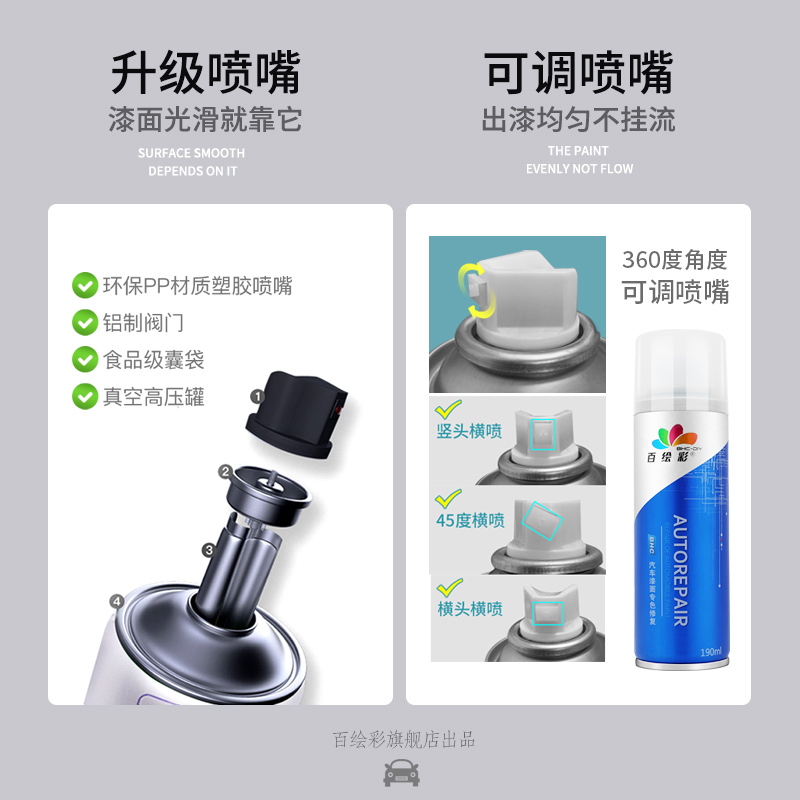 长安univ补漆笔炫影灰原子灰炫晶白色原补车漆汽车划痕修复自喷漆