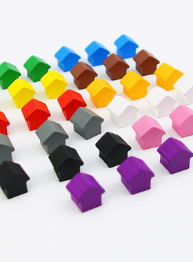 桌游大富翁 米宝Meeples配件diy棋子token标记卡卡城卡卡颂小房子