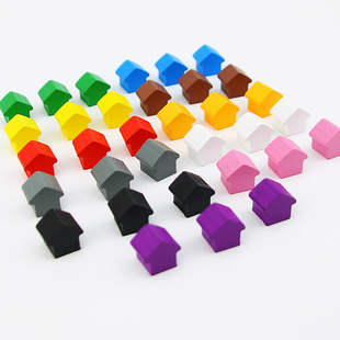 桌游大富翁 米宝Meeples配件diy棋子token标记卡卡城卡卡颂小房子