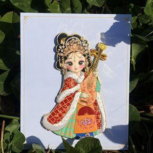 国潮戏曲京剧金属冰箱贴王昭君宫廷脸谱传统文化纪念品磁性伴手礼