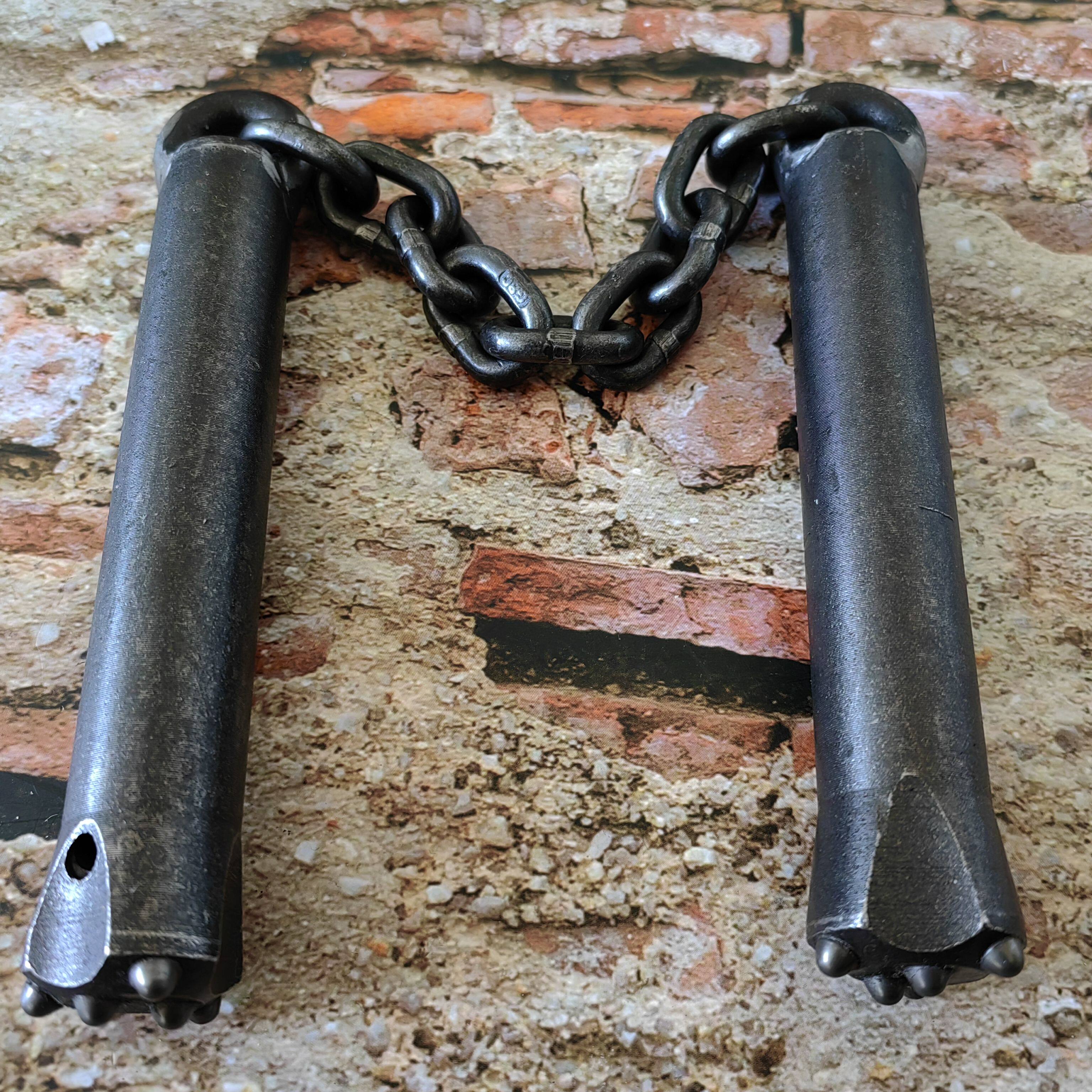 纯手工实战特硬钨钢双截棍成人防身自卫二节棍车载破窗打狗两节棍