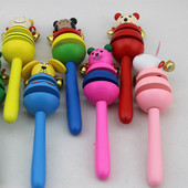 动物摇铃 宝宝婴儿幼儿园早教教具儿童木制小 奥尔夫打击乐器