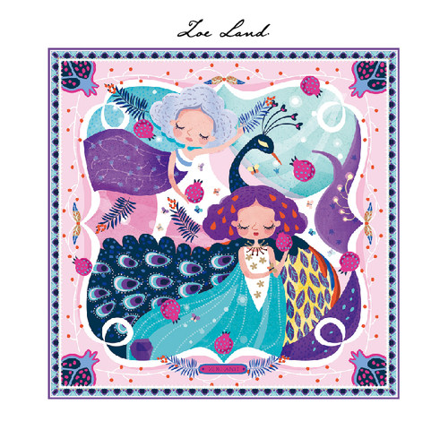 zoeland设计真丝孔雀小方巾