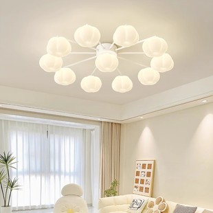 2025年新款 房间 木棉花客厅灯现代简约奶油风主卧室吸顶灯网红爆款