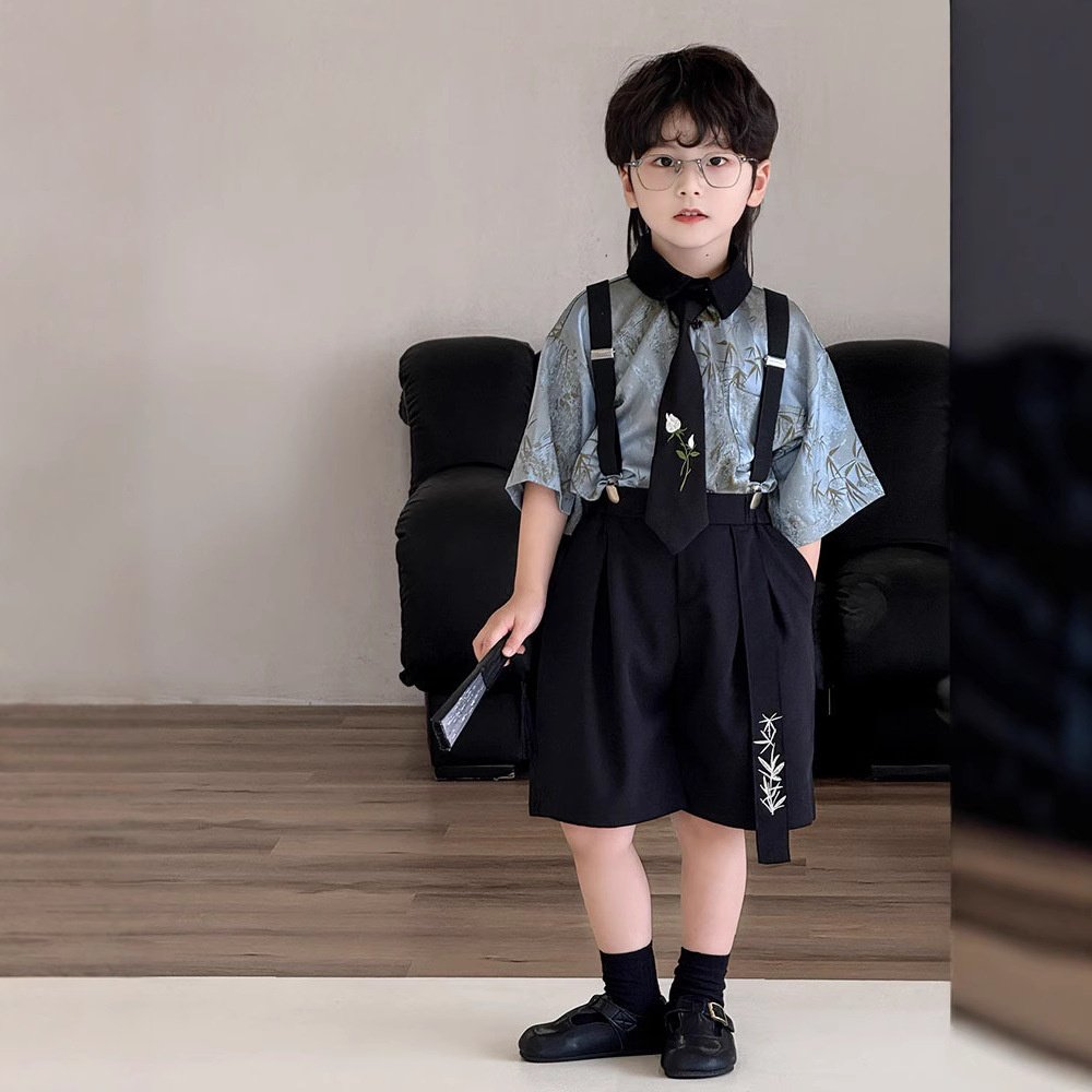 男童夏季套装短袖衬衫韩版宽松宝宝时髦沙滩短裤套装童装,童装/婴儿装/亲子装,衬衫,淘宝优惠券,粉丝福利购,淘宝优惠卷