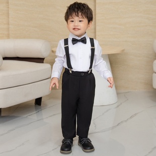 两件套男宝小西装 英伦风儿童背带裤 主持演出中小童 秋季 男童套装