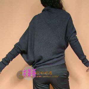春秋韩版女装针织衫不规则不对称套头毛衣蝙蝠衫打底衫女宽松洋气