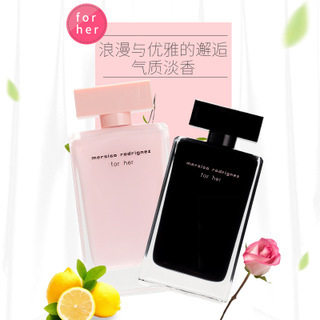 跨境纳西素for her女士香水黑色瓶粉色麝香女士香水100ml