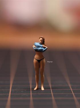 KING TOYS 休闲女 1/87 1/64 1/43人偶车模场景搭配 预定
