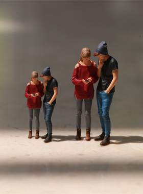 KING TOYS 双人情侣 1/87 1/64 1/43人偶车模场景搭配 预定