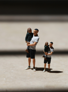 KING TOYS 父女 1/87 1/64 1/43人偶车模场景搭配 预定