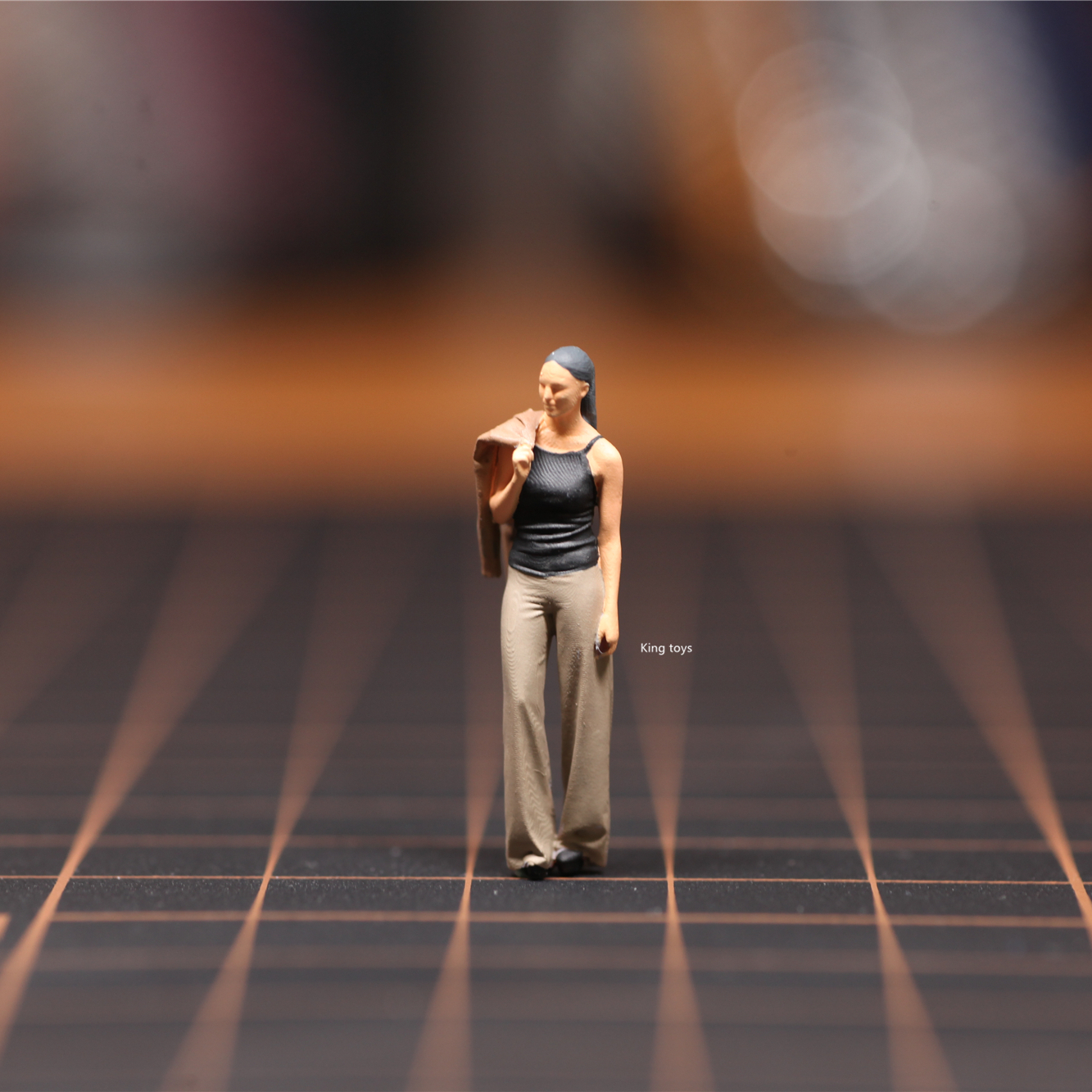 微缩景观人偶时尚女 1/87 1/64 1/43人偶车模场景搭配模型人物