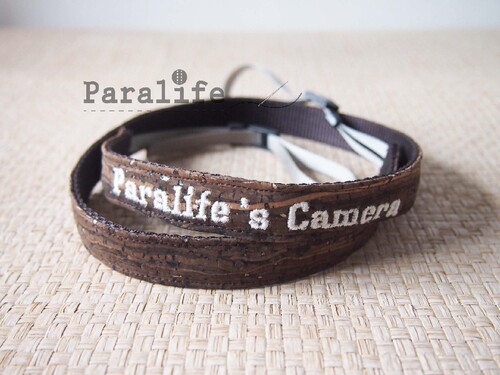 Paralife直營定制情人节礼物名字木纹軟木相機背帶 微單 單反肩帶