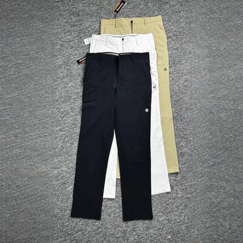 热销日韩高尔夫男士长裤秋款防滑松紧腰修身弹力速干运动休闲球裤