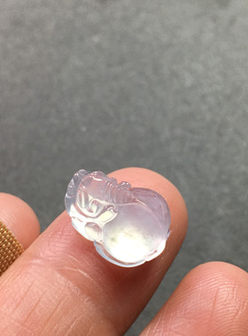 缅甸翡翠高冰钢A货貔貅吊坠