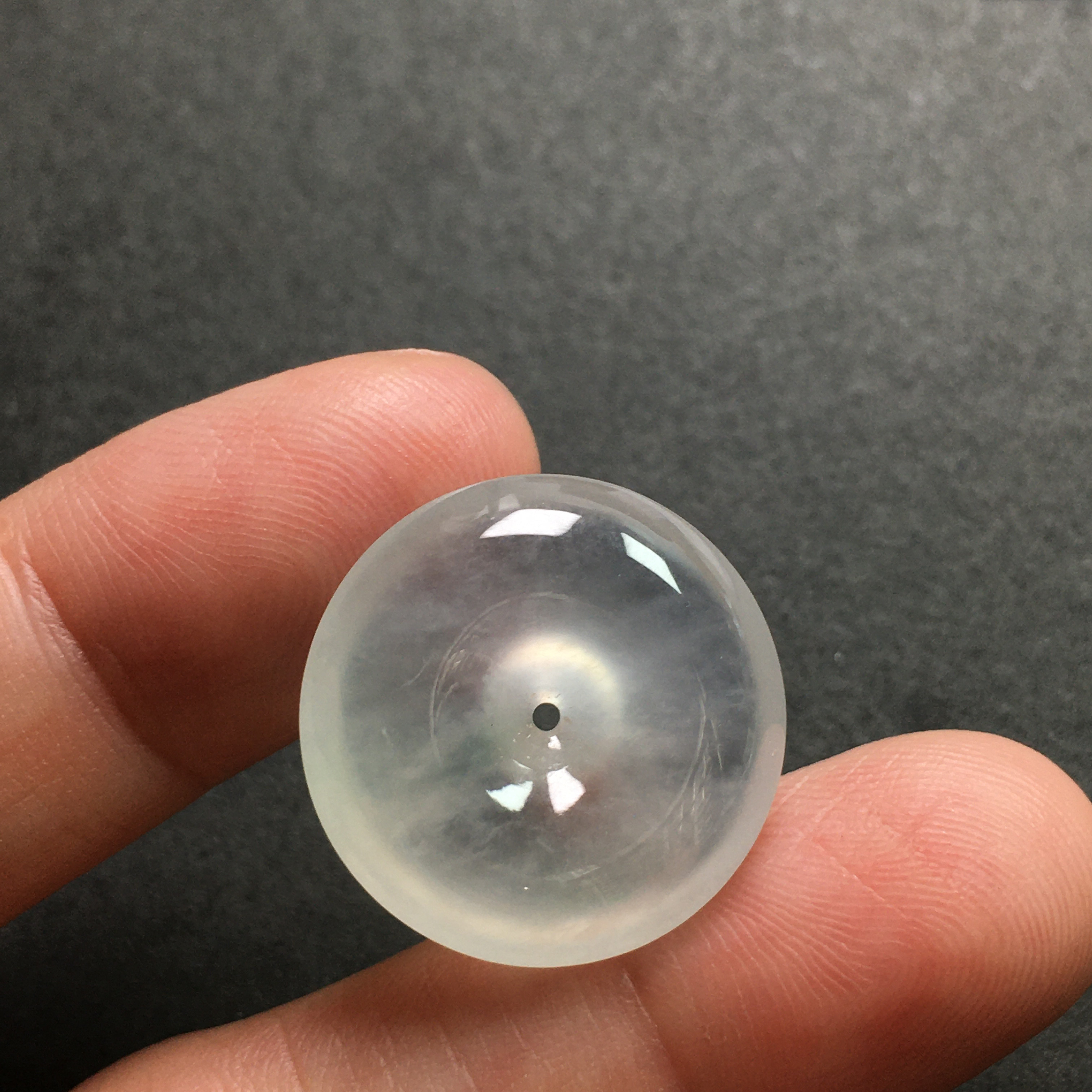 天然翡翠高冰晴抹绿平安扣吊坠缅甸A货冰种挂件男女通用新品鉴定