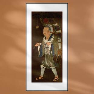 装饰画玄奘三藏像唐僧菩萨像国画挂轴绢丝布打印定制古画复制宣纸