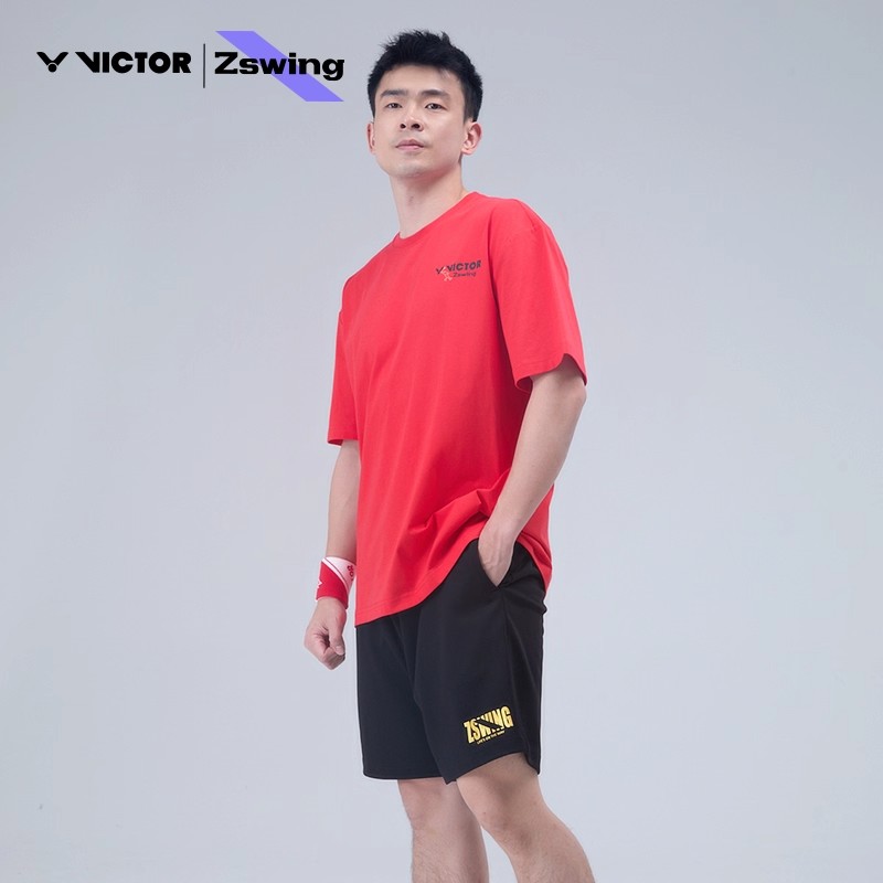 victor胜利羽毛球服威克多男女款郑思维系列运动易干短裤R-504ZSW