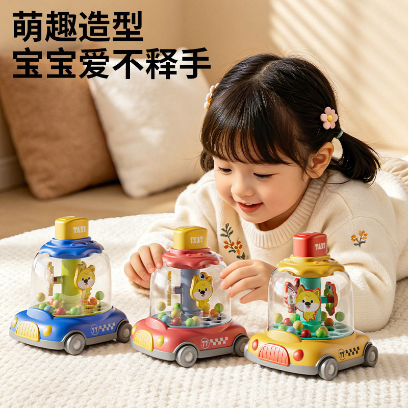 新款玩具按压卡通水果车1-3岁宝宝爬行互动玩具车益智厂家批发