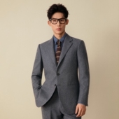 冬季 毛呢 吉约蒙羊毛西服套装 男高级西装 外套灰色新郎结婚礼服