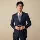 外套深蓝色高级感正装 吉约蒙西服套装 男商务职业西装 新郎结婚礼服