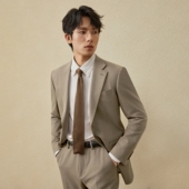 新郎结婚礼服高级感棕色伴郎服商务休闲四季 吉约蒙西装 男套装 西服