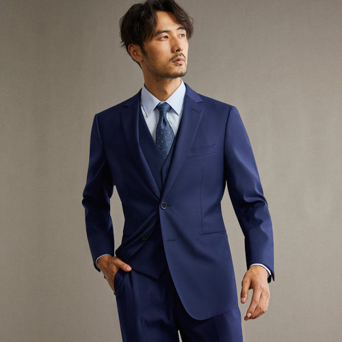 吉约蒙宝蓝色职业上班西服套装